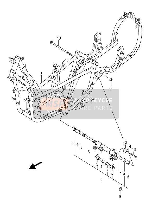 Suzuki AN400(S) BURGMAN 2005 Frame for a 2005 Suzuki AN400(S) BURGMAN